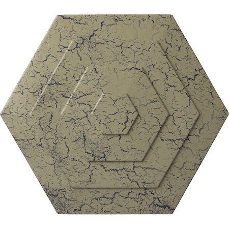 Ekena Millwork Woodruff Ceiling Medallion, Hand-Painted Castle Stone Crackle, 23 1/4"OD x 7/8"P CM23WFCSC